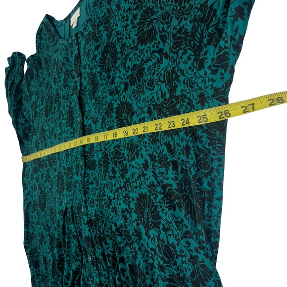 J.Jill Women's Floral Stretchy Knit Button Up 3/4 Sleeve Boho Dress Sz 3X - Picture 6 of 11